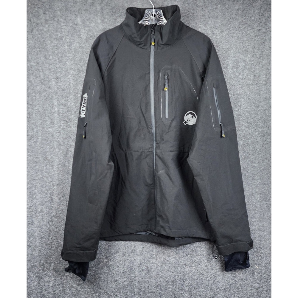 Klymit Paregoria‎ Shell Jacket Mens XL Black Technical Waterproof Zip Outdoor